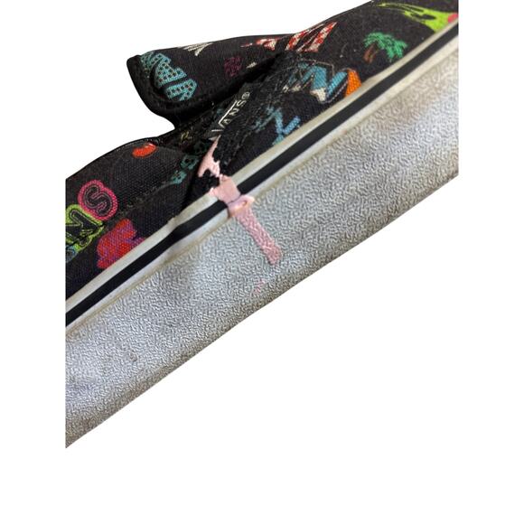 VANS M8.5 W10 colorful logo print slip ons - Picture 5 of 5